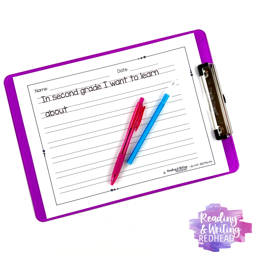 Quick ways to assess students - 
 second grade writing prompt