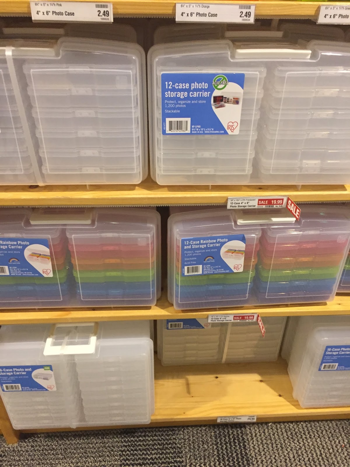 Iris photo storage cases help store materials in flexible seating classroom