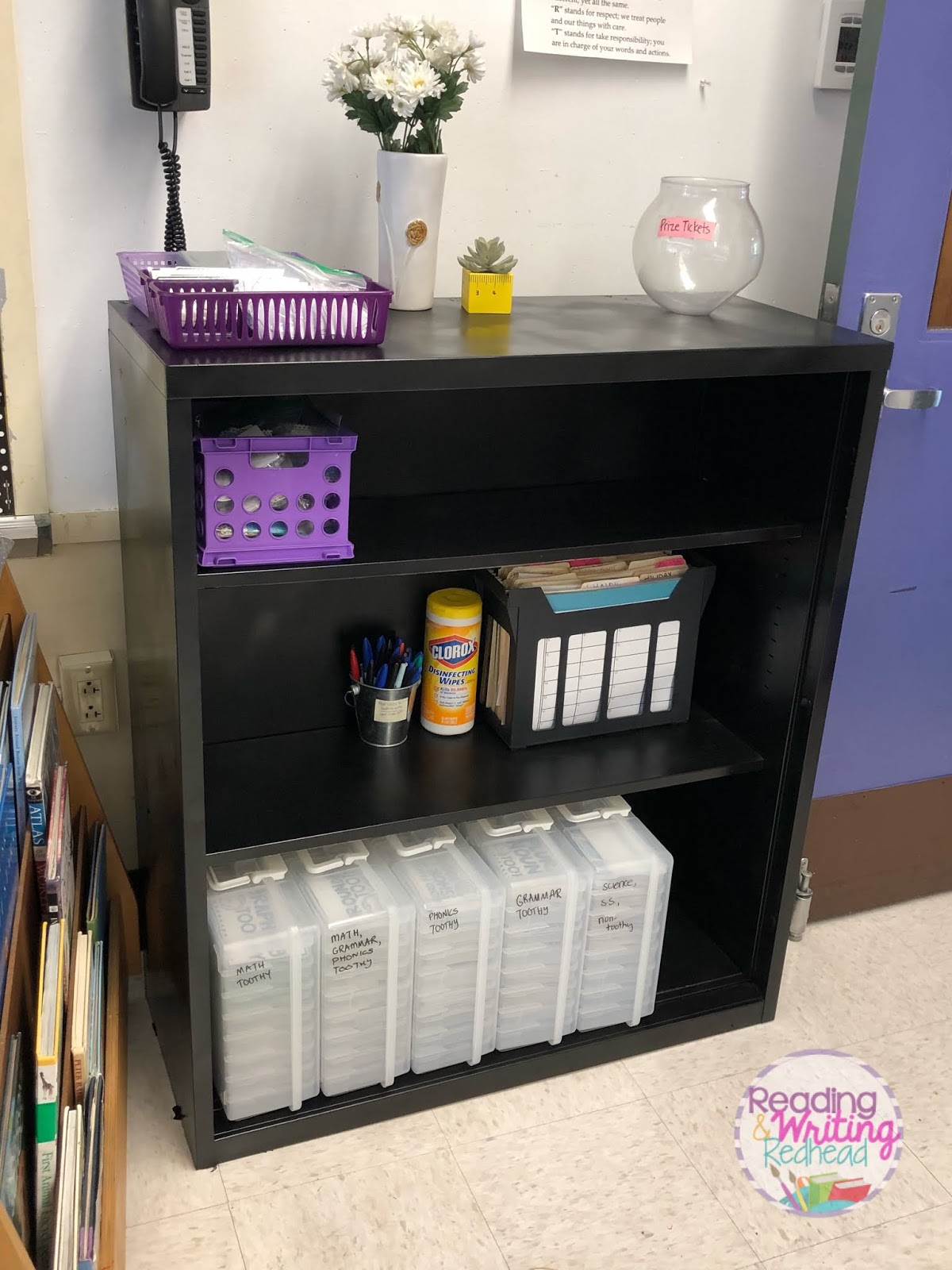 Iris photo storage cases on display in flexible seating classroom 