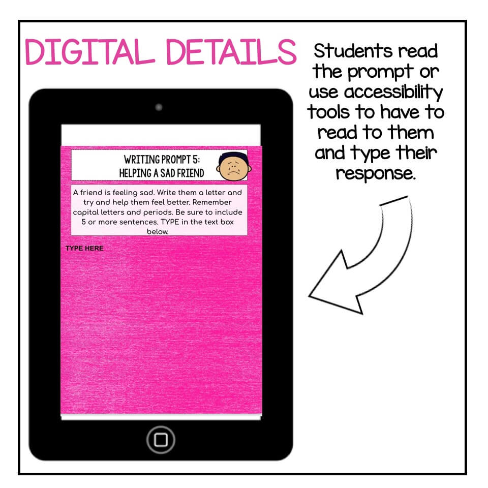 example of digital SEL writing prompt
