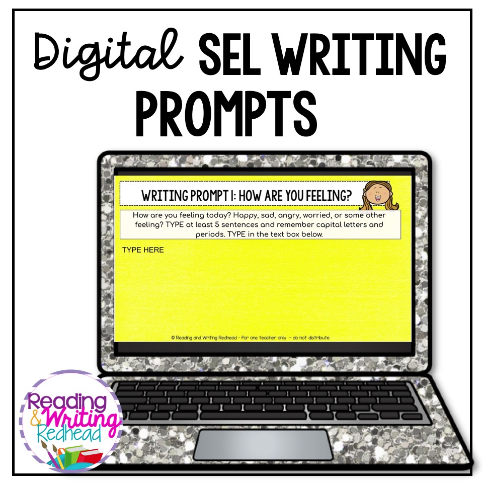 Digital SEL writing prompts cover