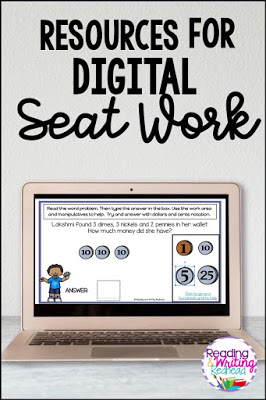 computer with digital seat work
