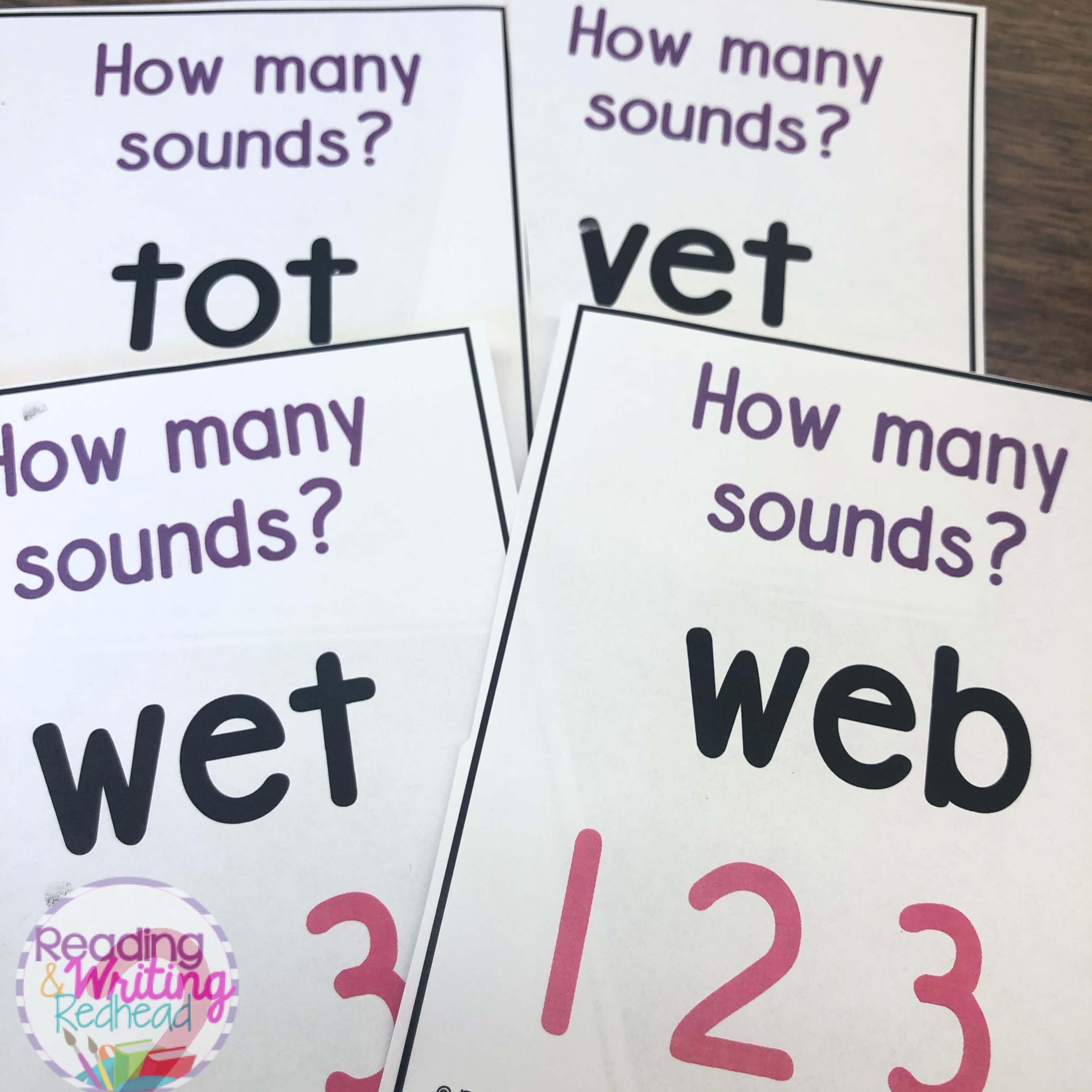 How many sounds in this word task cards?