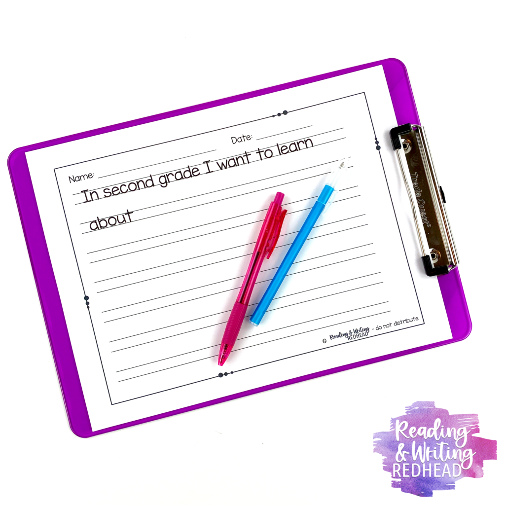 Back to school tips for teacher: 2nd grade writing