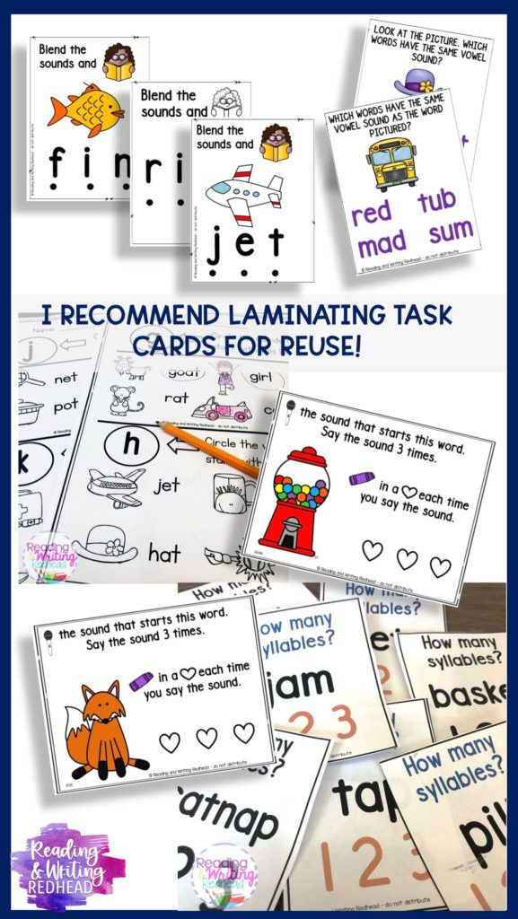 Back to School Made Easy for Teachers | 1st grade reading and intervention task  cards 