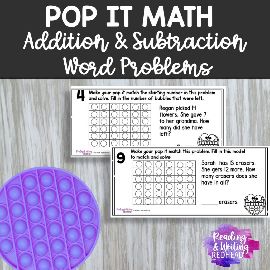 11 More Ways to Use Pop its in the Classroom: Pop it Math Addition and Subtraction Word Problems