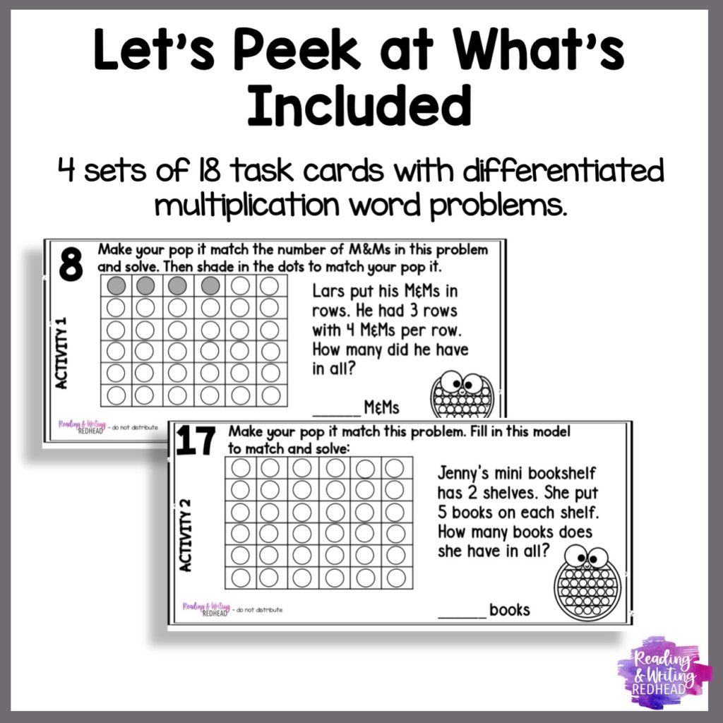 11 More Ways to Use Pop its in the Classroom: Pop it Math Multiplication Word Problems