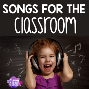 Girl with headphones singing - cover image for blog Post Songs of the Classroom