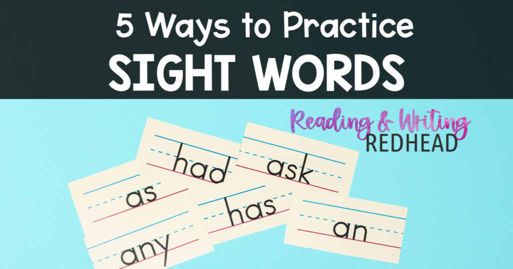 5 Ways to practice sight words facebook size image 