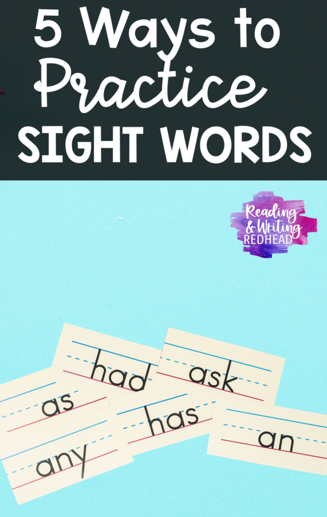 Pin for 4 ways to practice sight words blog post