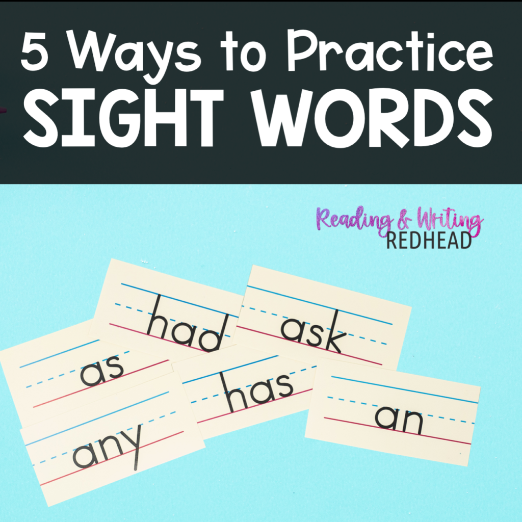 5 Ways to Practice Sight Words - sight words on blue background