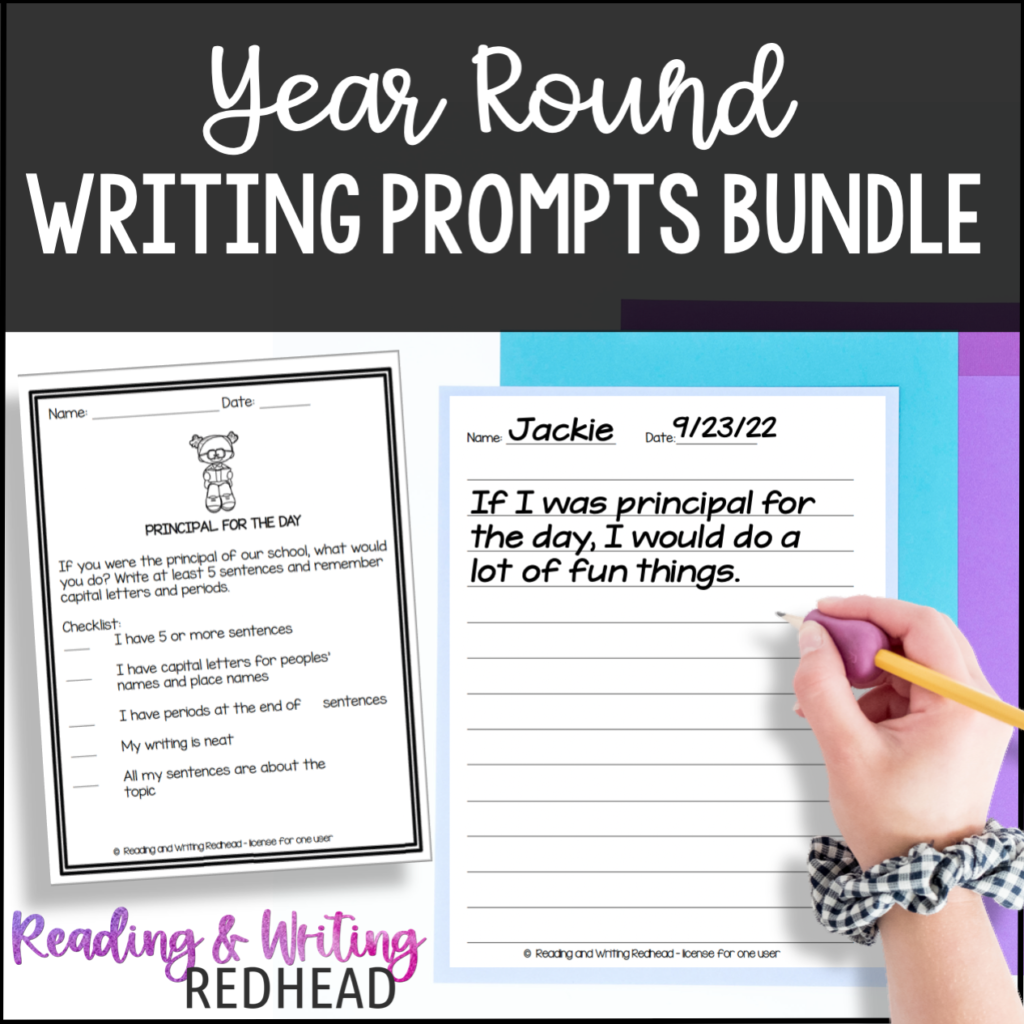 year round writing prompts bundle
