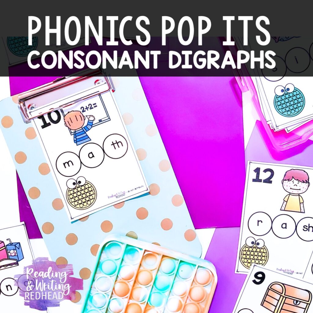 Pop it phonics teaching consonant digraphs cover