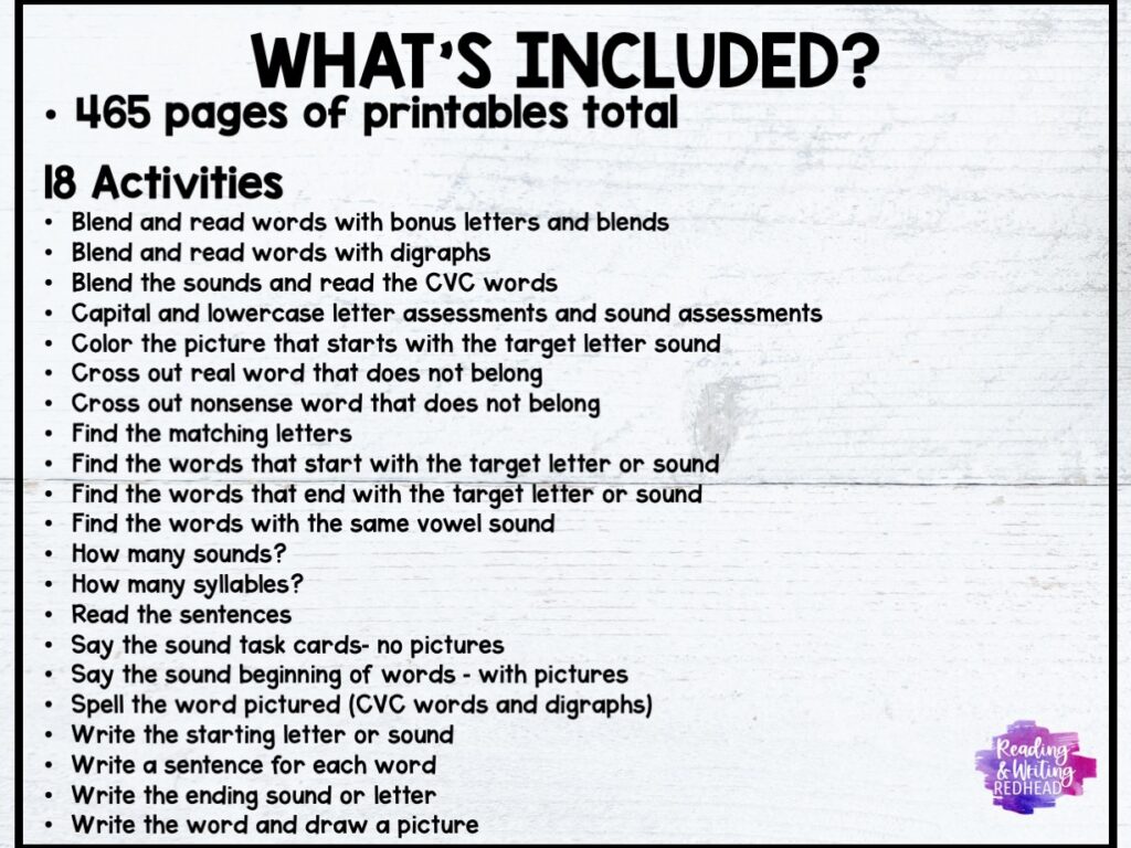 1st grade reading intervention science of reading list of what is included
