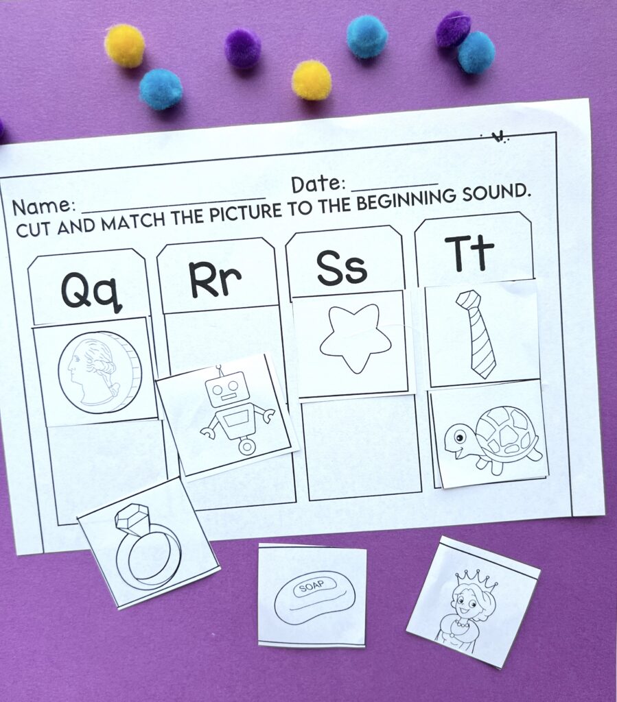 Boost your phonics lessons fun and engaging activities for extra practice match pictures to initial sound