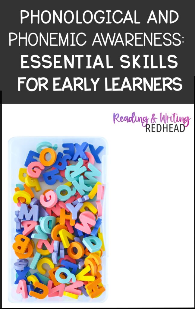 Phonological and phonemic awareness essential skills for early readers PIN image