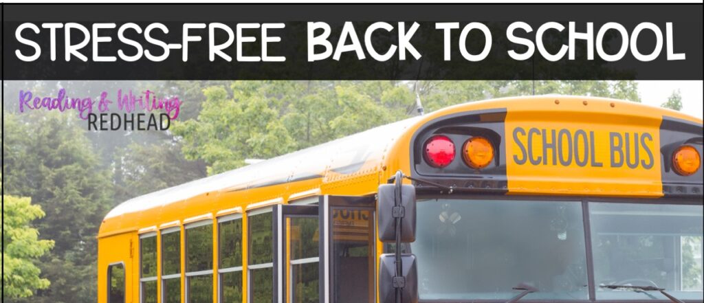 Stress free start back to school activities