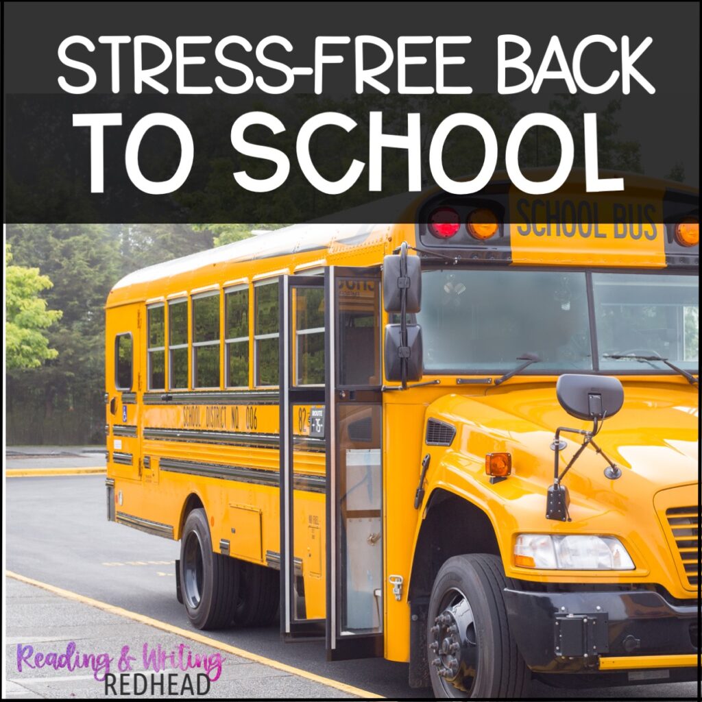 Stress free start back to school activities