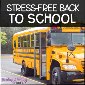 Stress free start back to school activities for the first week of school