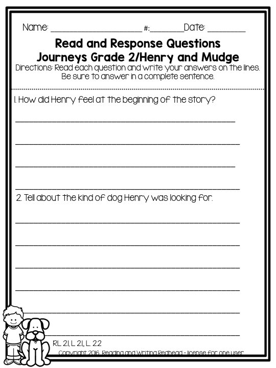 Read and respond page with lines