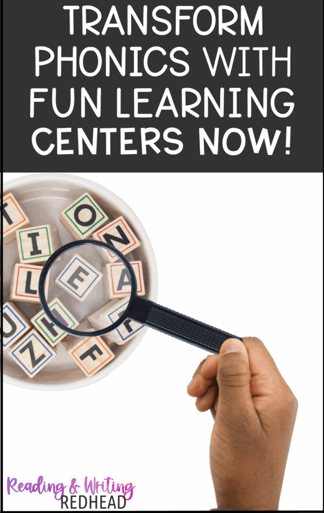 Transform phonics learning with fun centers pin
