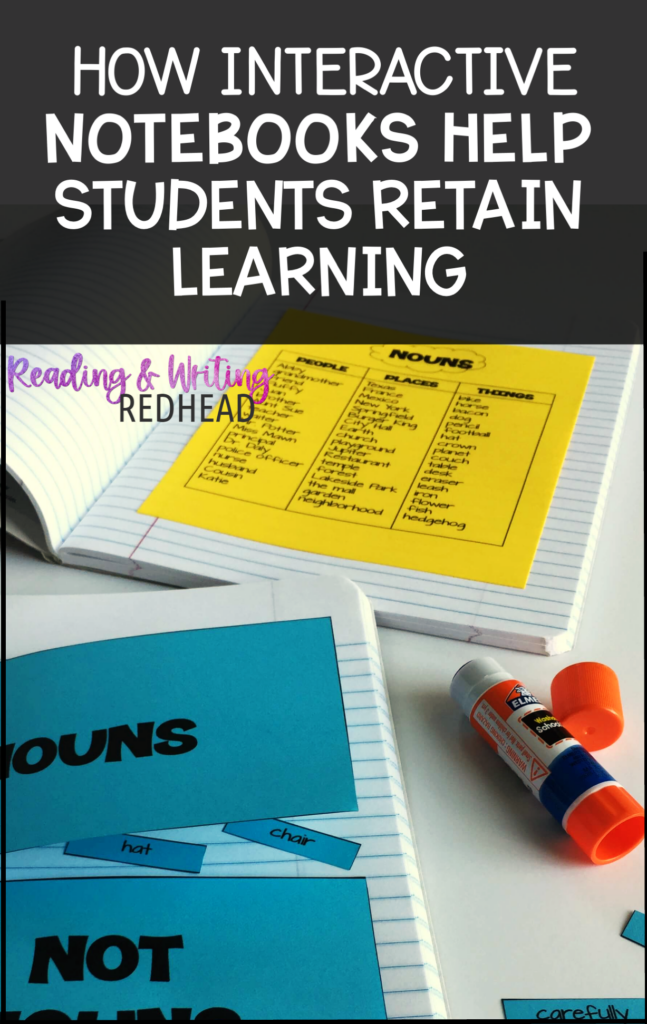 how interactive notebooks help students retain learning pin